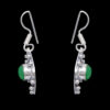 Gehna Jaipur Natural Green Onyx Stone Earrings In German Silver  For Girls & Women GE01-1040 - Image 4