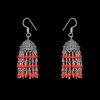 Gehna Jaipur Red Jasper Color Zircon Beads Jhumki Earring In Silver For Girls & Women GE03-1042 - Image 5