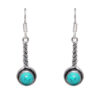 Gehna Jaipur Turquoise Color Stone Studded Earrings In German Silver  For Girls & Women GE01-1043