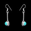 Gehna Jaipur Turquoise Color Stone Studded Earrings In German Silver  For Girls & Women GE01-1043 - Image 4