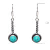 Gehna Jaipur Turquoise Color Stone Studded Earrings In German Silver  For Girls & Women GE01-1043 - Image 3