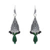 Gehna Jaipur Green Color Zircon Beads Jhumki  Earring In Silver For Girls & Women GE03-1044
