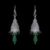 Gehna Jaipur Green Color Zircon Beads Jhumki  Earring In Silver For Girls & Women GE03-1044 - Image 4