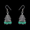 Gehna Jaipur Emerald Color Zircon Beads Jhumki  Earring In Silver For Girls & Women GE03-1047 - Image 5