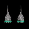 Gehna Jaipur Emerald Color Zircon Beads Jhumki  Earring In Silver For Girls & Women GE03-1047 - Image 4