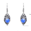 Gehna Jaipur Dumortierite Color Stone Earrings In German Silver  For Girls & Women GE01-1047 - Image 3