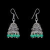 Gehna Jaipur Emerald Color Zircon Beads Jhumki  Earring In Silver For Girls & Women GE03-1048 - Image 5