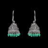 Gehna Jaipur Emerald Color Zircon Beads Jhumki  Earring In Silver For Girls & Women GE03-1048 - Image 4