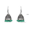 Gehna Jaipur Emerald Color Zircon Beads Jhumki  Earring In Silver For Girls & Women GE03-1048 - Image 3
