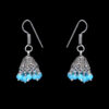 Gehna Jaipur Turquoise Color Zircon Beads Jhumki  Earring In Silver For Girls & Women GE03-1050 - Image 5