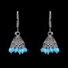 Gehna Jaipur Turquoise Color Zircon Beads Jhumki  Earring In Silver For Girls & Women GE03-1050 - Image 4