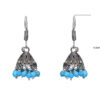 Gehna Jaipur Turquoise Color Zircon Beads Jhumki  Earring In Silver For Girls & Women GE03-1050 - Image 3