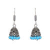 Gehna Jaipur Turquoise Color Zircon Beads Jhumki  Earring In Silver For Girls & Women GE03-1051