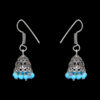 Gehna Jaipur Turquoise Color Zircon Beads Jhumki  Earring In Silver For Girls & Women GE03-1051 - Image 5
