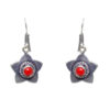 Gehna Jaipur Red Jasper Color Stone Studded Earrings In German Silver  For Girls & Women GE01-1052