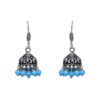 Gehna Jaipur Turquoise Color Zircon Beads Jhumki  Earring In Silver For Girls & Women GE03-1052
