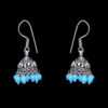 Gehna Jaipur Turquoise Color Zircon Beads Jhumki  Earring In Silver For Girls & Women GE03-1052 - Image 5