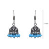 Gehna Jaipur Turquoise Color Zircon Beads Jhumki  Earring In Silver For Girls & Women GE03-1052 - Image 3