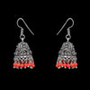 Gehna Jaipur Red Jasper Color Zircon Beads Jhumki  Earring In Silver For Girls & Women GE03-1053 - Image 5