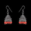 Gehna Jaipur Red Red Jasper Color Zircon Beads Jhumki  Earring In Silver For Girls & Women GE03-1054 - Image 5