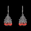 Gehna Jaipur Red Red Jasper Color Zircon Beads Jhumki  Earring In Silver For Girls & Women GE03-1054 - Image 4