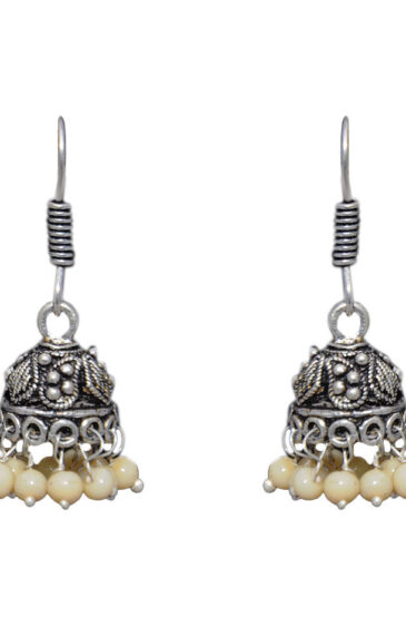 Gehna Jaipur Opal Color Zircon Beads Jhumki  Earring In Silver For Girls & Women GE03-1056