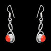 Gehna Jaipur Red Jasper Color Stone Earrings In German Silver For Girls & Women GE01-1056 - Image 4