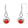 Gehna Jaipur Red Jasper Color Stone Earrings In German Silver For Girls & Women GE01-1056 - Image 3
