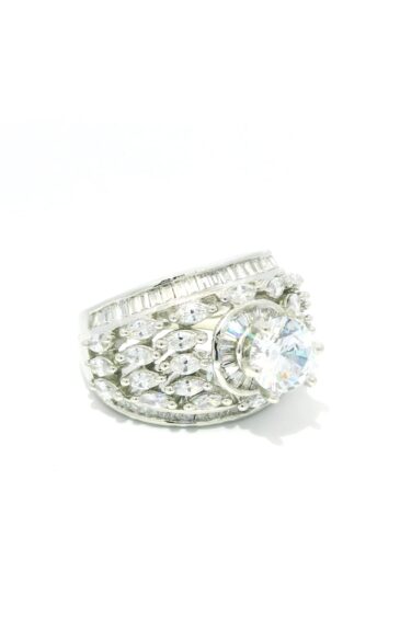 Gehna Jaipur Elegant spiral Cubic Zirconia Studded Ring Size(I-R,Usa-19/59) For Girls & Women FR-1059