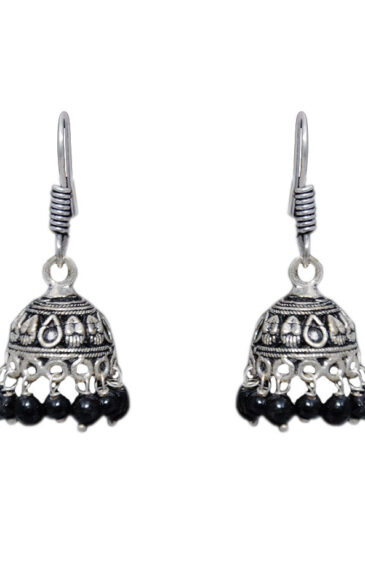 Gehna Jaipur Black Onyx Color Zircon Beads Jhumki  Earring  For Girls & Women GE03-1059