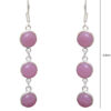 Gehna Jaipur Pink Quartz Stone Earrings In German Silver  For Girls & Women GE01-1062 - Image 3