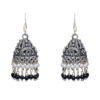 Gehna Jaipur Pearl & Black Onyx Color Zircon Beads Jhumki Earring For Girls & Women GE03-1063