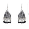 Gehna Jaipur Pearl & Black Onyx Color Zircon Beads Jhumki Earring For Girls & Women GE03-1063 - Image 3