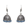 Gehna Jaipur Blue Color Zircon Beads Jhumki  Earring In Silver For Girls & Women GE03-1065