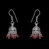 Gehna Jaipur Maroon Color Zircon Beads Jhumki  Earring In Silver For Girls & Women GE03-1066 - Image 5