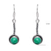 Gehna Jaipur Malachite Color Stone Studded Earrings In German Silver  For Girls & Women GE01-1066 - Image 3