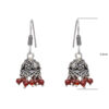 Gehna Jaipur Maroon Color Zircon Beads Jhumki  Earring In Silver For Girls & Women GE03-1066 - Image 3