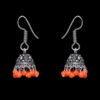 Gehna Jaipur Carnelian Color Zircon Beads Jhumki  Earring In Silver For Girls & Women GE03-1067 - Image 5