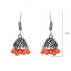 Gehna Jaipur Carnelian Color Zircon Beads Jhumki  Earring In Silver For Girls & Women GE03-1067 - Image 3