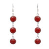 Gehna Jaipur Maroon Color Quartz Stone Earrings In German Silver  For Girls & Women GE01-1069