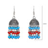 Gehna Jaipur Turquoise & Red Jasper Color Zircon Beads Jhumki  Earring For Girls & Women GE03-1069 - Image 3
