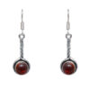 Gehna Jaipur Red Garnet Stone Earrings In German Silver  For Girls & Women GE01-1070