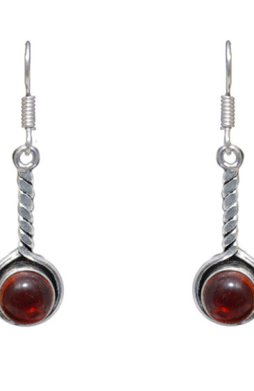 Gehna Jaipur Red Garnet Stone Earrings In German Silver  For Girls & Women GE01-1070