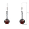 Gehna Jaipur Red Garnet Stone Earrings In German Silver  For Girls & Women GE01-1070 - Image 3