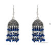 Gehna Jaipur Blue Color Zircon Beads Jhumki  Earring In Silver For Girls & Women GE03-1070 - Image 3