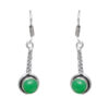 Gehna Jaipur Green Onyx Color Stone Earrings In German Silver  For Girls & Women GE01-1071
