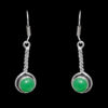 Gehna Jaipur Green Onyx Color Stone Earrings In German Silver  For Girls & Women GE01-1071 - Image 5