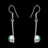 Gehna Jaipur Green Onyx Color Stone Earrings In German Silver  For Girls & Women GE01-1071 - Image 4