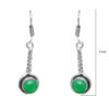 Gehna Jaipur Green Onyx Color Stone Earrings In German Silver  For Girls & Women GE01-1071 - Image 3
