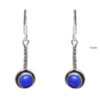 Gehna Jaipur Dumortierite Color Stone Studded Earrings In German Silver  For Girls & Women GE01-1072 - Image 3